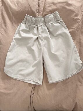 RBX Cream Boys Athletic Shorts with Elastic Waist
